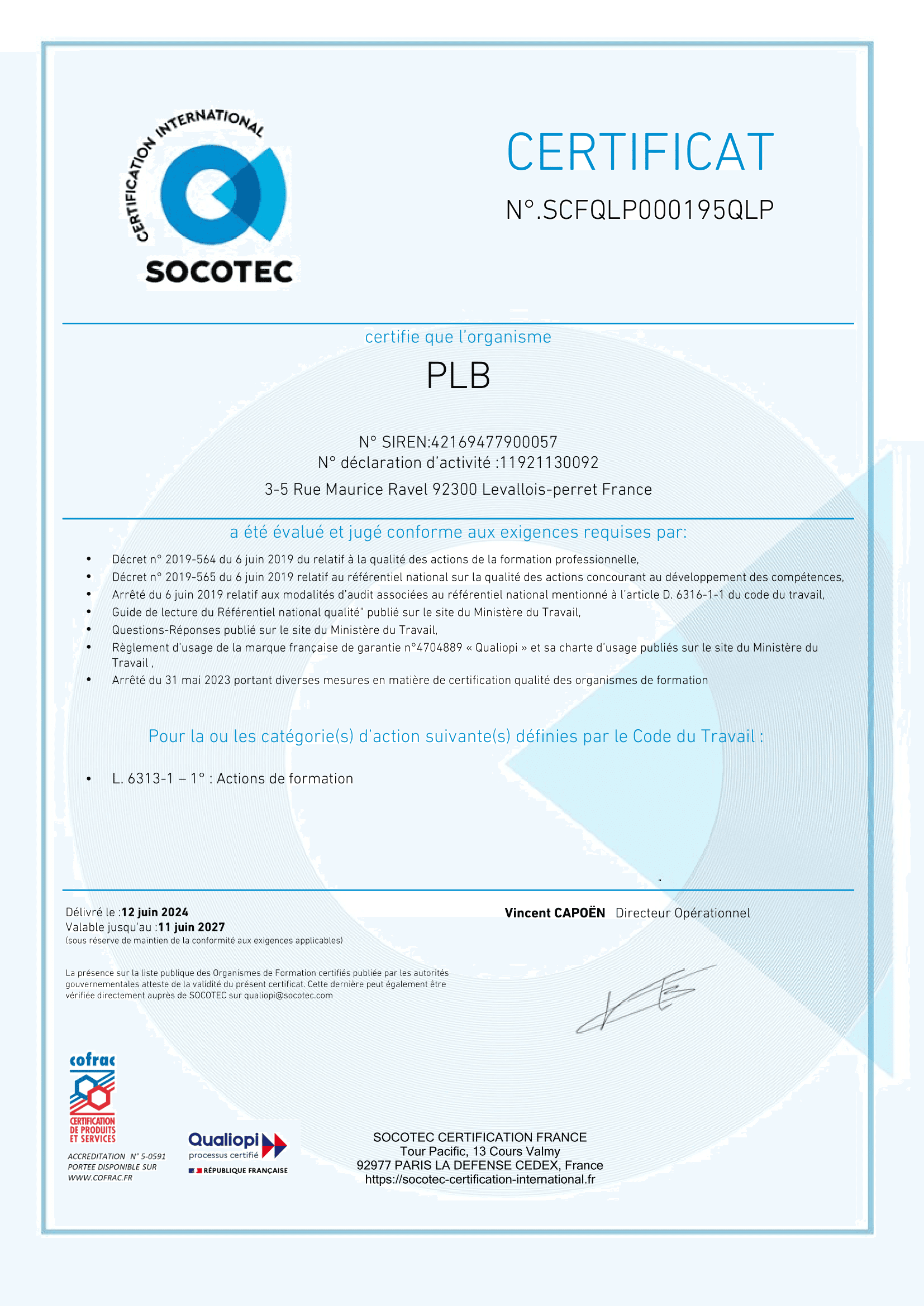 certificat qualiopi de 2024 à 2027