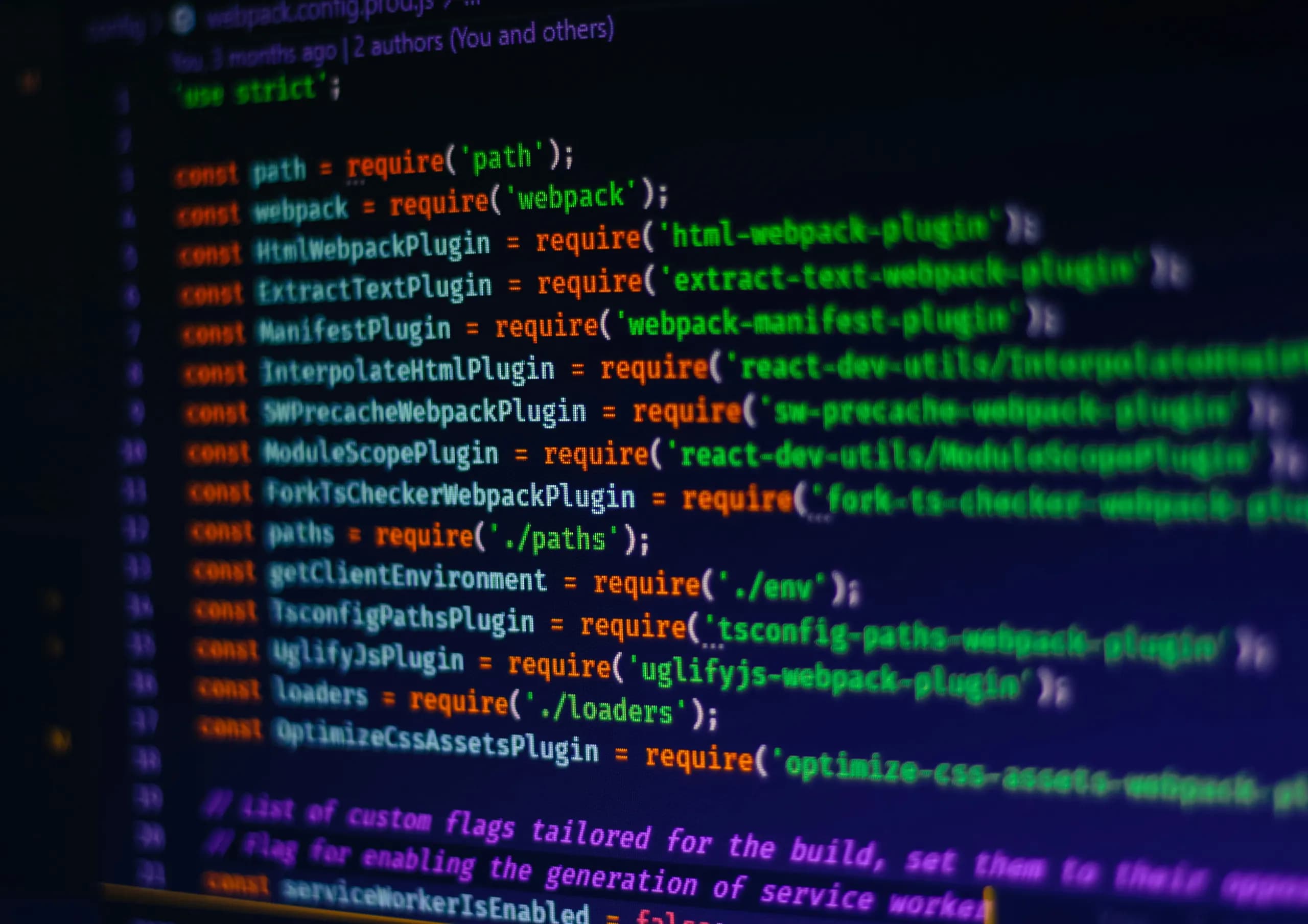 développement de code sur ordinateur
